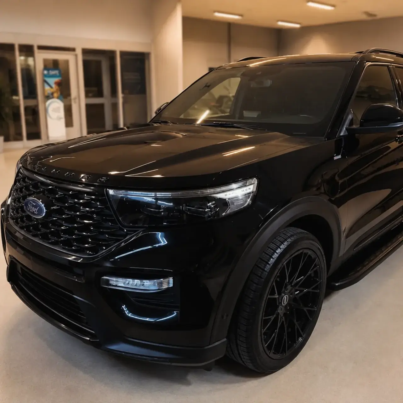 Black Ford Explorer after full PPF