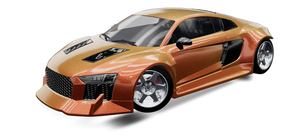 Audi R8 in Avery SWF ColorFlow Rising Sun