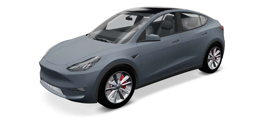 Tesla Model Y in 3M 2080 Satin Thundercloud
